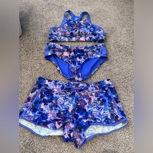 Athleta girls three piece swimsuit Size XXL/16